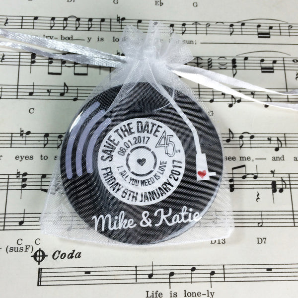 Save The Date Magnets Vinyl Record Design 2