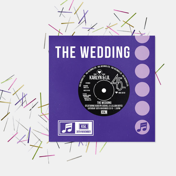 Vinyl Record Inspired Wedding Invitations