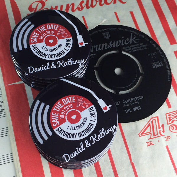 Save The Date Magnets Vinyl Record Design 2