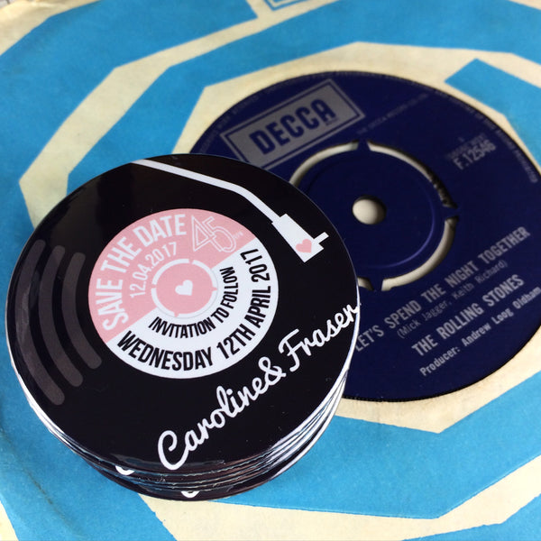 Save The Date Magnets Vinyl Record Design 2