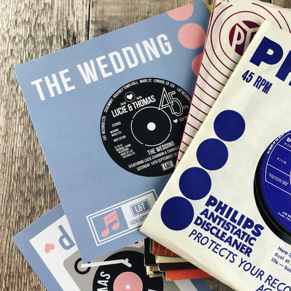 Vinyl Record Inspired Wedding Invitations