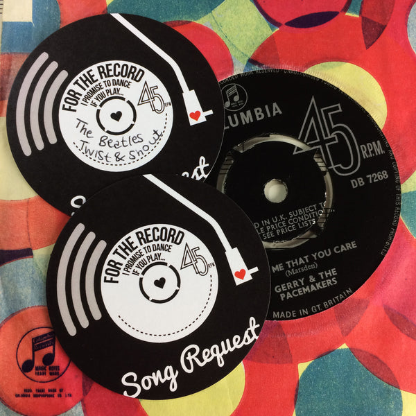 Wedding Song Request Cards - Vinyl Record Inspired Design (Pack of 10)