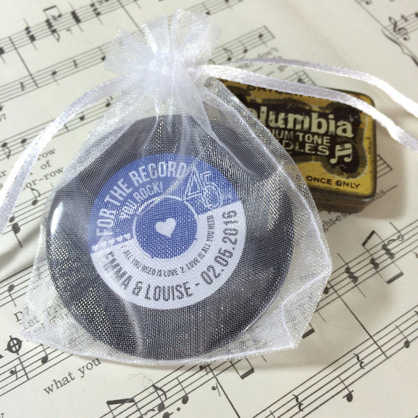 Wedding Favour Bottle Openers - Vinyl Record Design