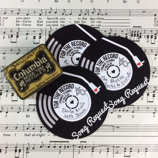 Wedding Song Request Cards - Vinyl Record Inspired Design (Pack of 10)