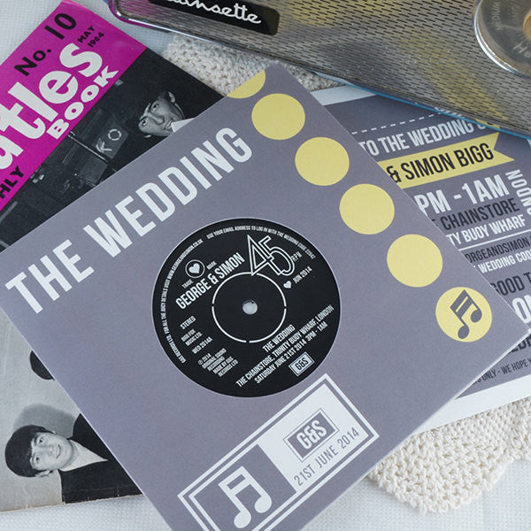Wedding/ Party Invitations - REAL Vintage Vinyl Record Design