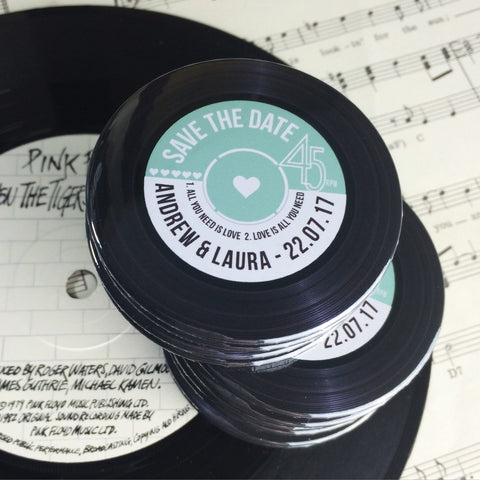 Save The Date Magnets Vinyl Record Design