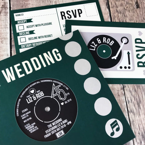 Wedding/ Party Invitations - REAL Vintage Vinyl Record Design