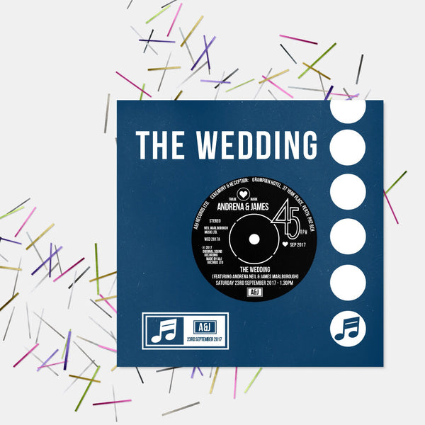 Vinyl Record Inspired Wedding Invitations