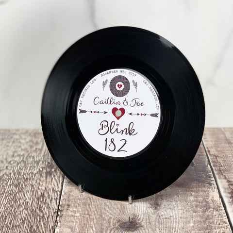 Real 7” Vinyl Wedding Table Numbers/ Names - Romantic Vinyl Record Design